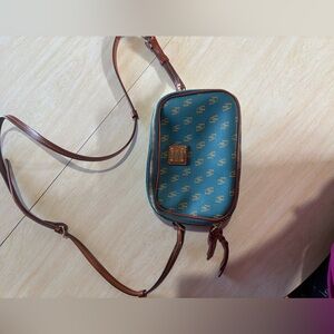 Dooney & Bourke Green and Brown Crossbody Bag